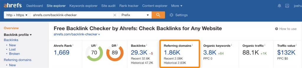 free-backlink-checker-referring-domains