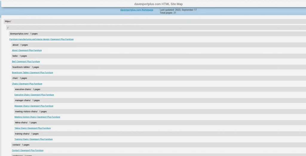 davenportplus html sitemap